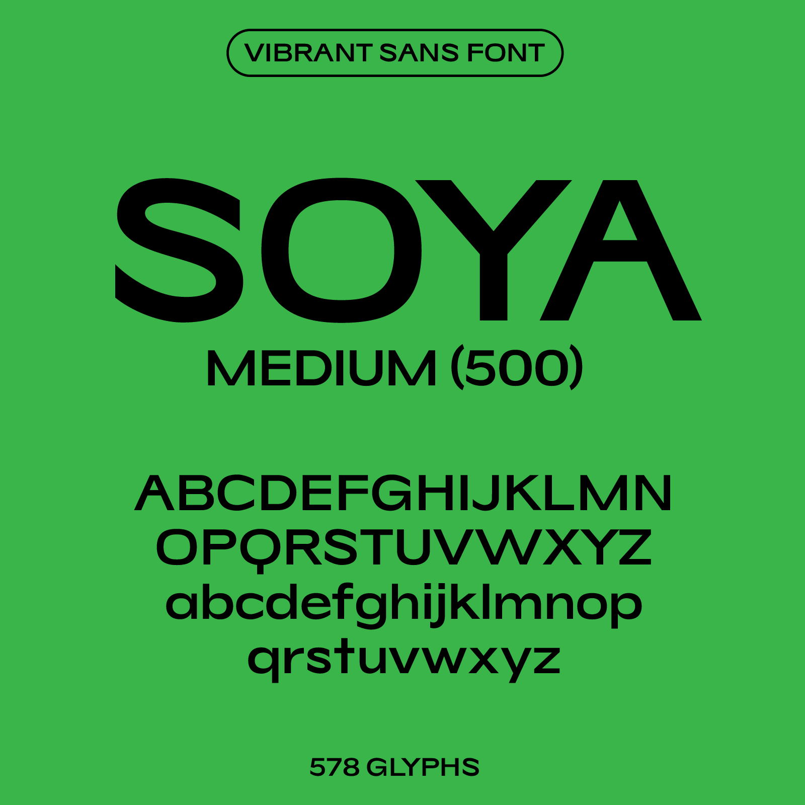 Soya, vibrant sans font