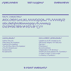 Swav wavy futuristic display alphabet, uppercase and lowercase
