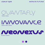 Logo and wordmark examples set in the Swav wavy futuristic display font