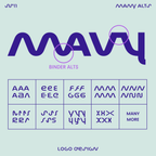 Swav stylistic sets with alternate letterforms