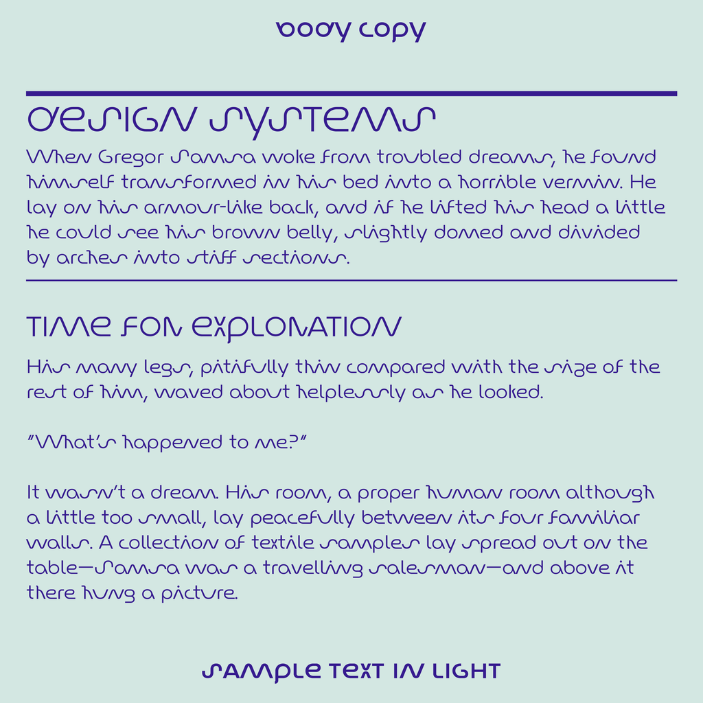 Swav—Wavy, futuristic display font