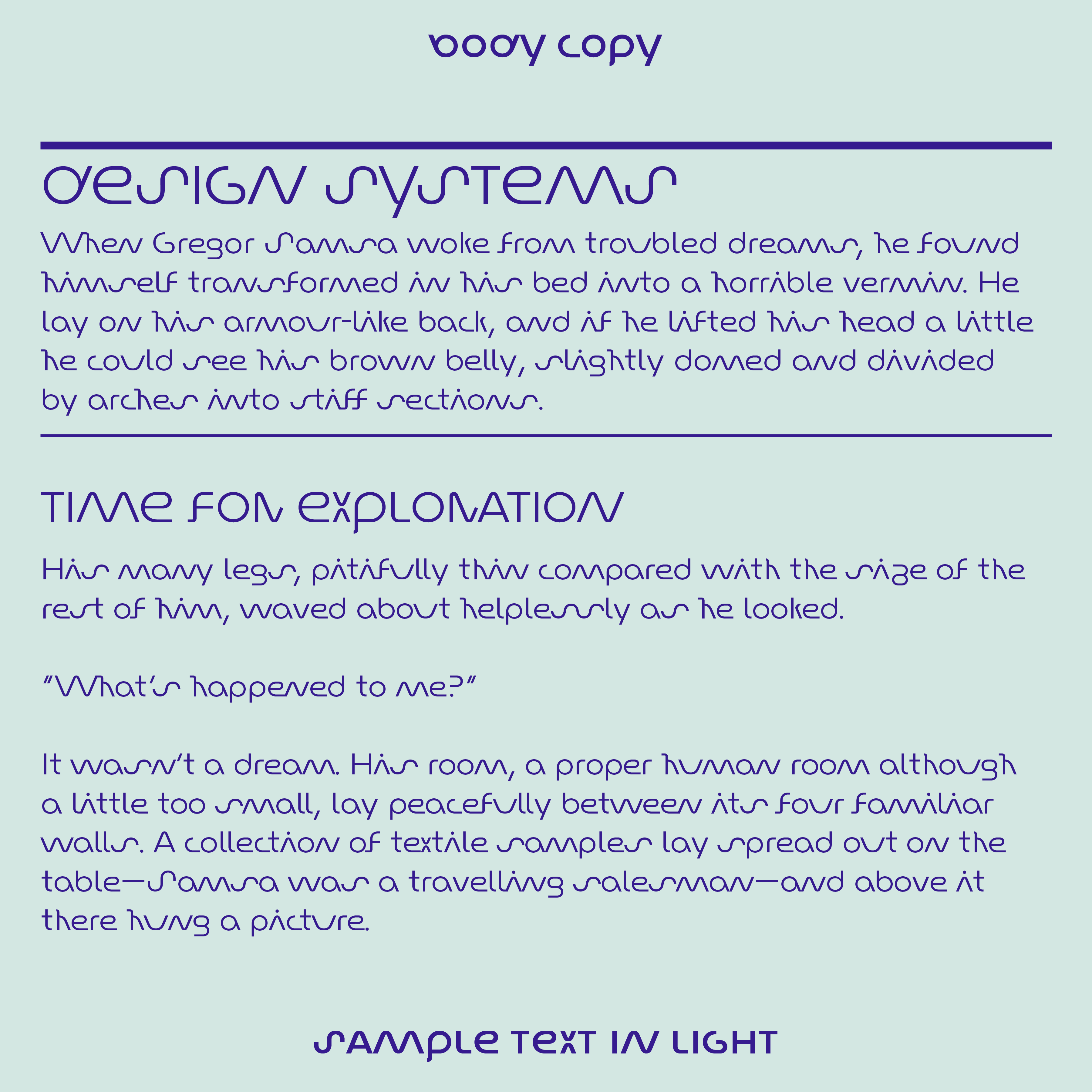 Swav—Wavy, futuristic display font