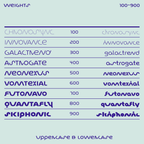 Swav font weights shown in uppercase and lowercase