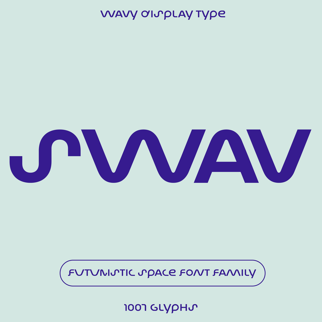 Swav—Wavy, futuristic display font