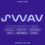 Swav font weights, from Thin to Black