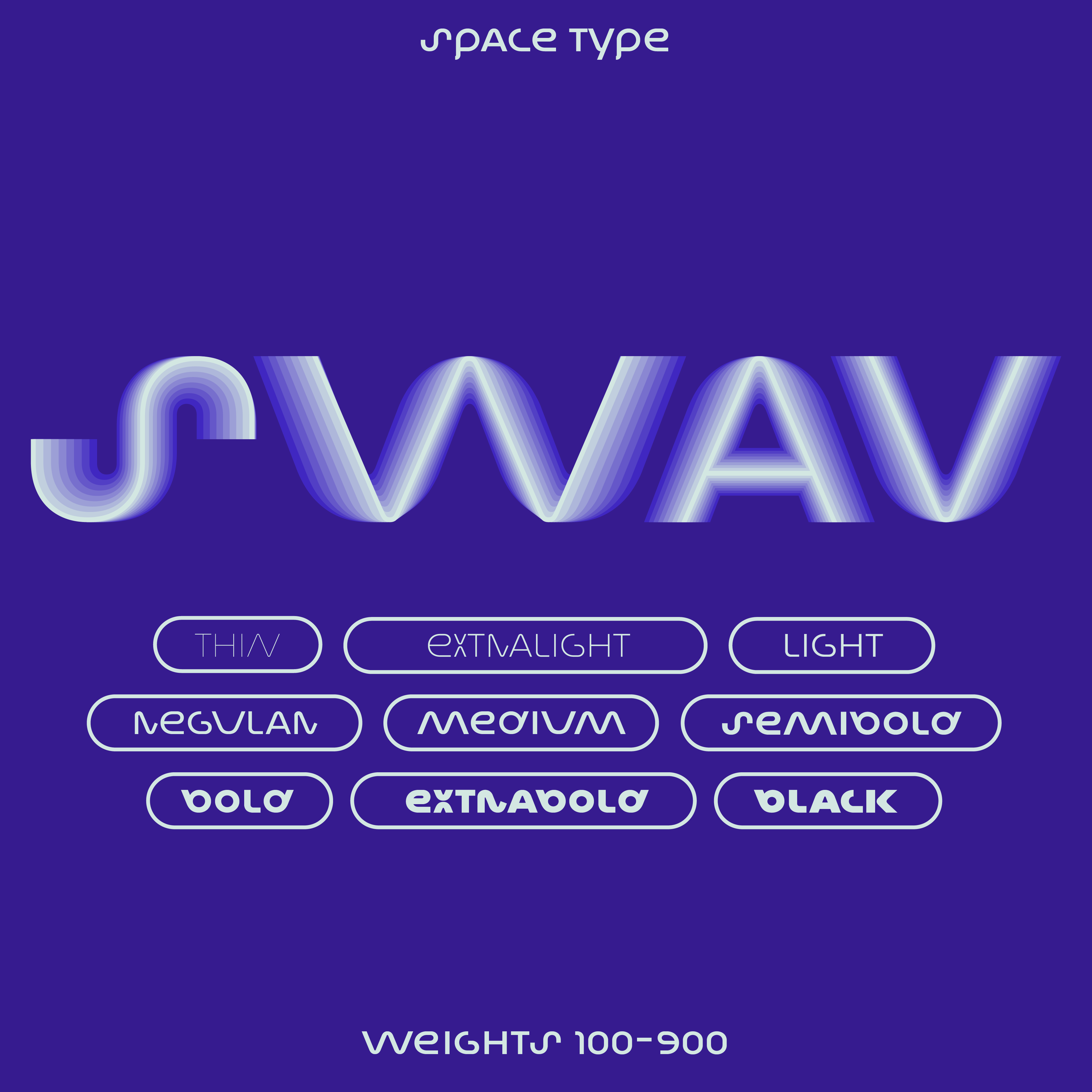 Swav—Wavy, futuristic display font