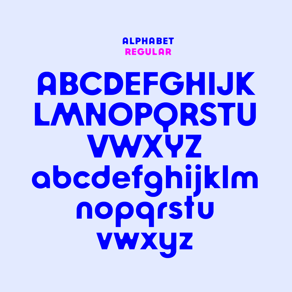 Vole water font, alphabet
