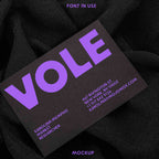 Vole water font on business card sample