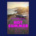 Vole modern geometric sans as a film poster title, Hot Summer, with credits and festival laurels