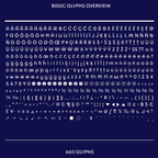 Vole water font glyphs overview