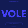 Vole, rounded water font