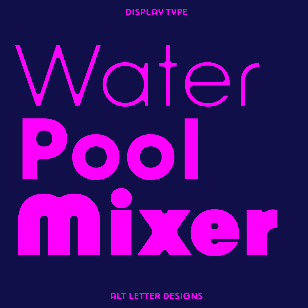 Vole water font for text logo design