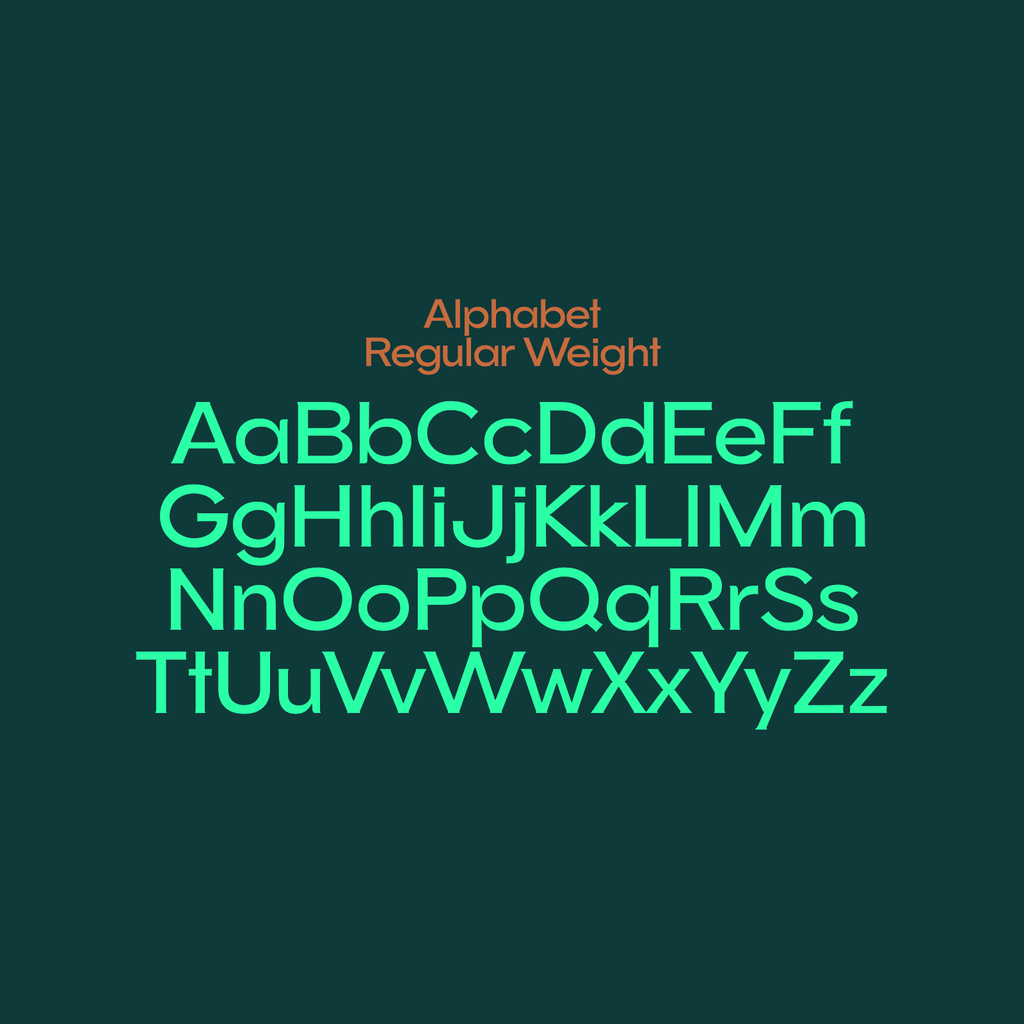 Walnuss expanded serif font alphabet letter pairs