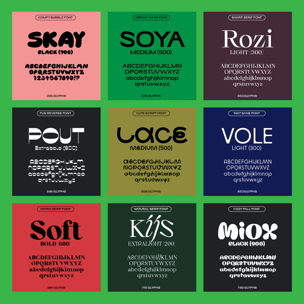 fall fonts 9 typefaces overview