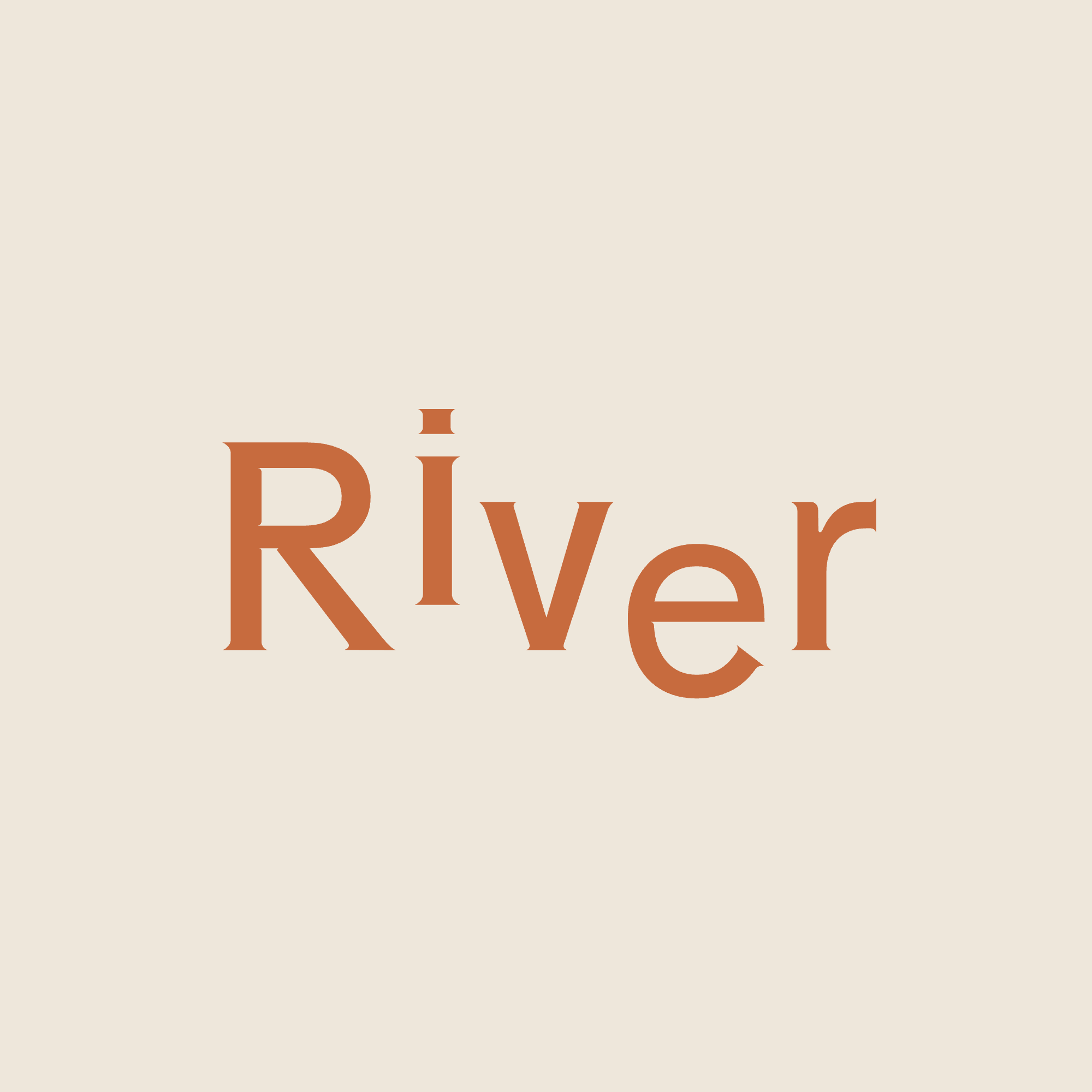 little river sophisticated font bouncing baseline wordmark