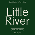 little river sophisticated font brand overview