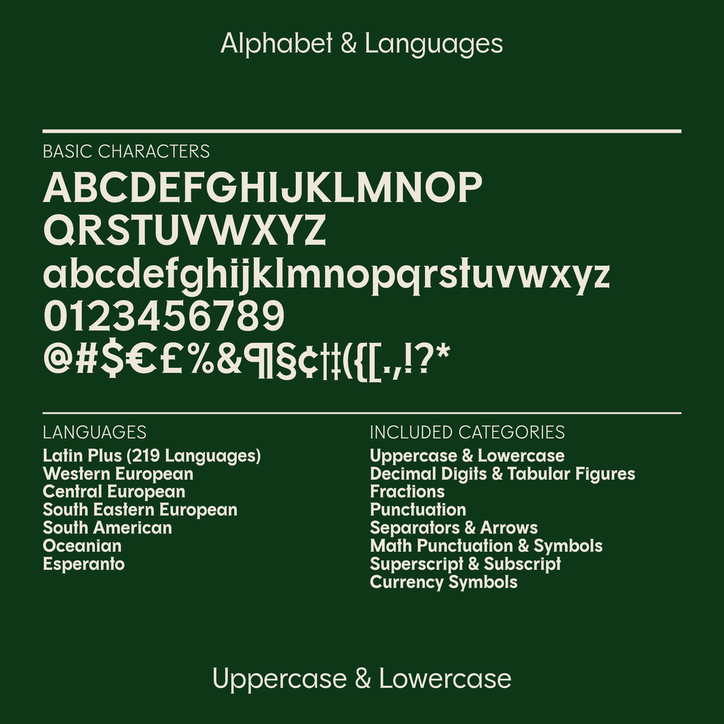 little river sophisticated font character set and language support
