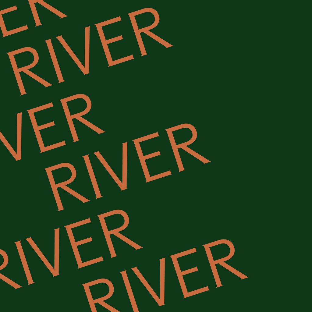 little river sophisticated font diagonal repeat pattern