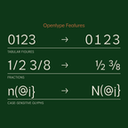 little river sophisticated font opentype feature samples