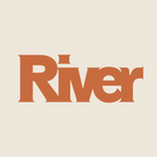little river sophisticated font overlapping letters logo