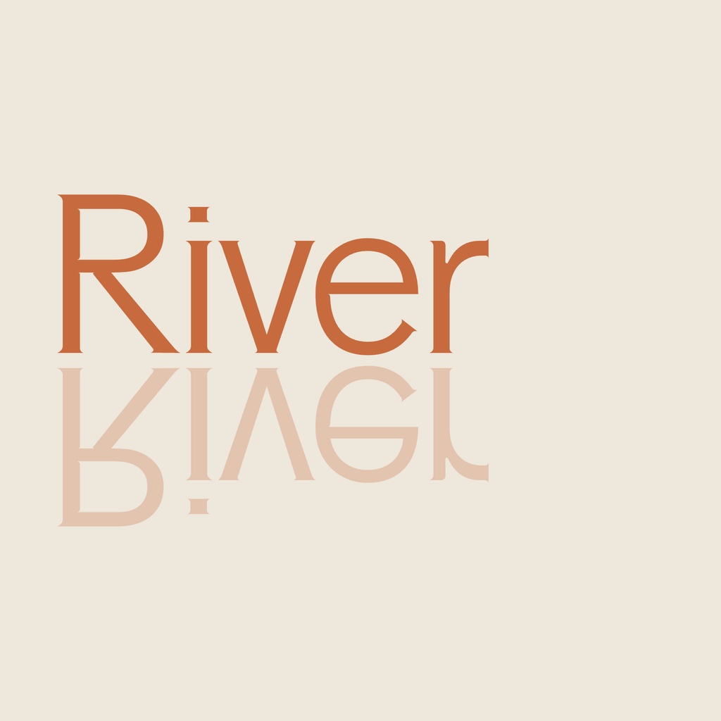 little river sophisticated font reflected wordmark