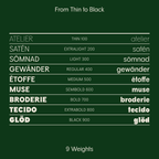 little river sophisticated font weight spectrum specimen