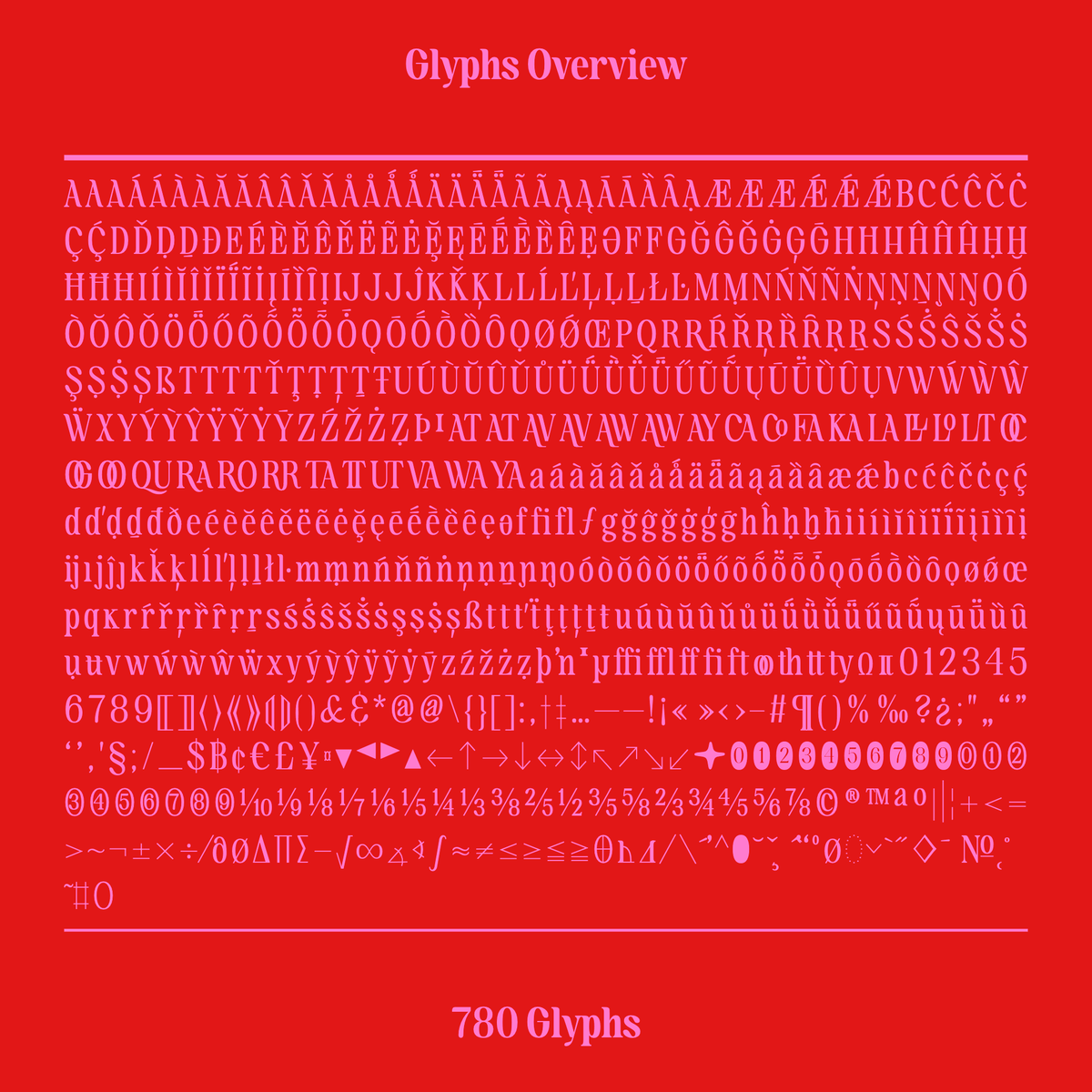 mirya soft condensed serif font glyph coverage overview