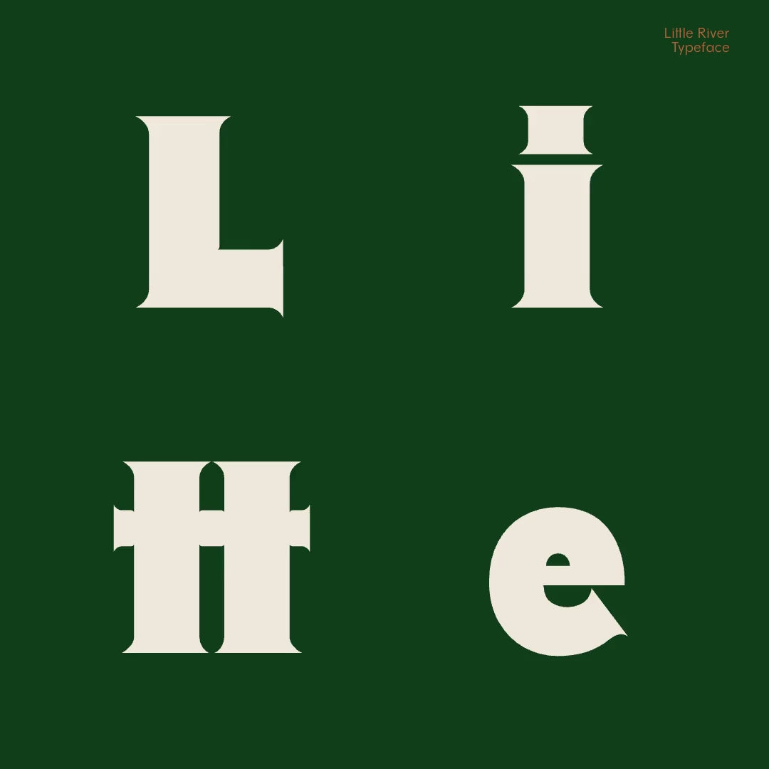 Little River variable font animation thin to black