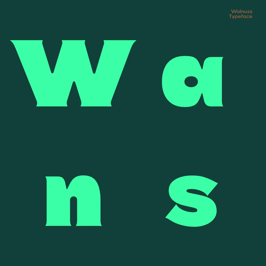 Walnuss variable font animation thin to black