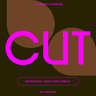 Bauhaus Cut, geometric sans font with straight corners