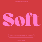 Bauhaus Soft, organic contrast serif font