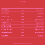 Bauhaus Soft font weights overview