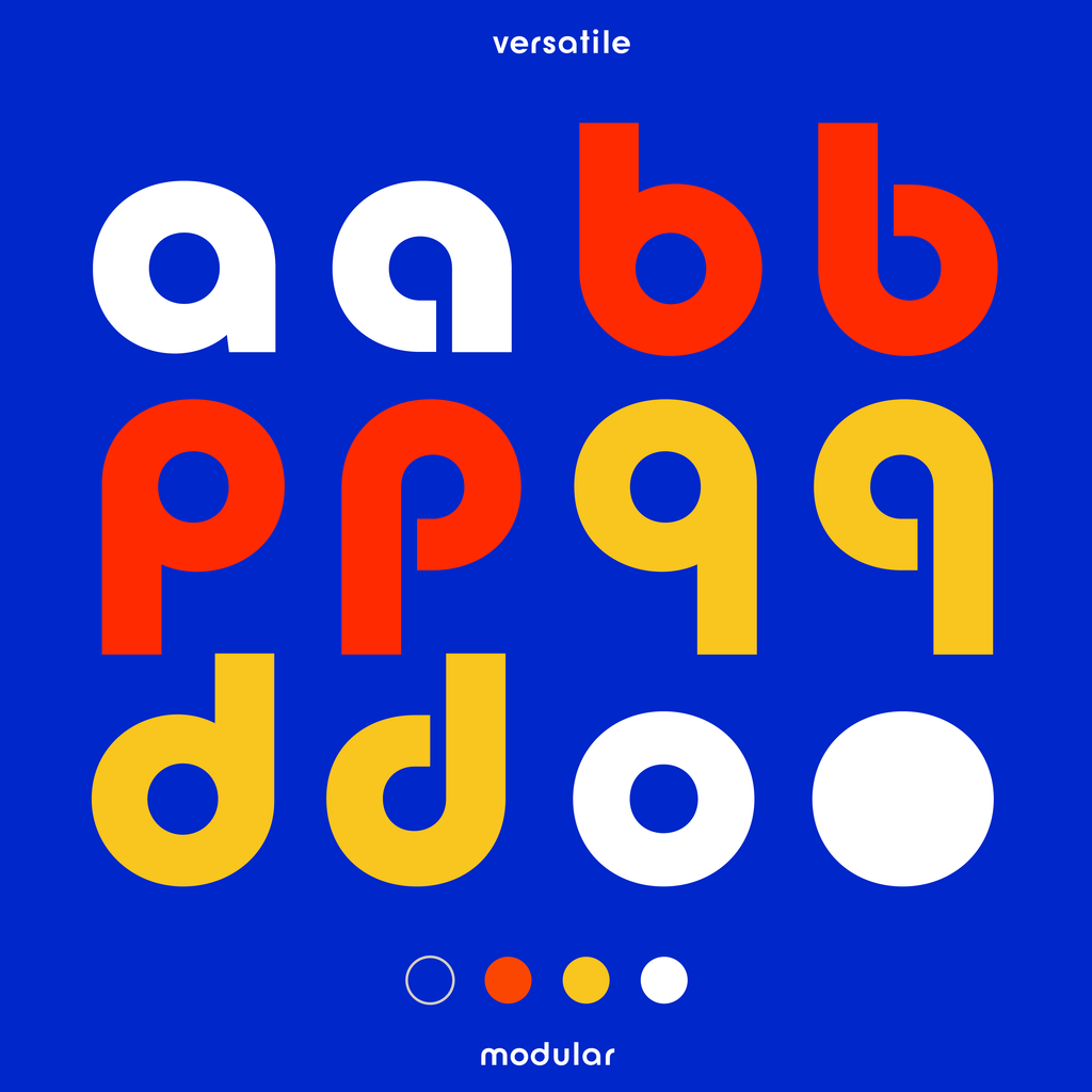 Bauhaus design principle, modular letters