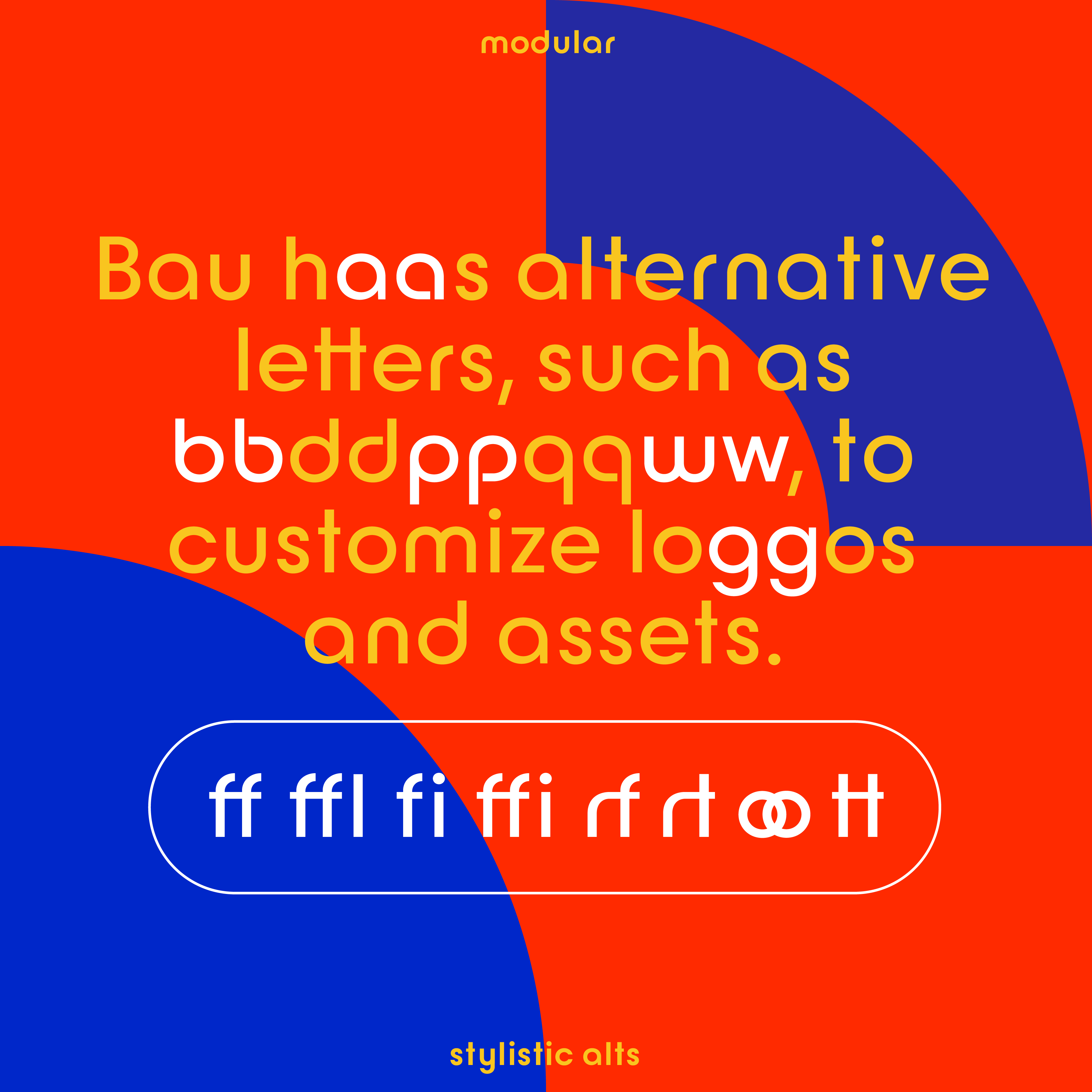 Bauhaus font ligatures