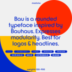Bauhaus font traits and weights