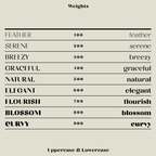 Chez font, 9 font weights