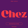 Chez, rounded contrast font