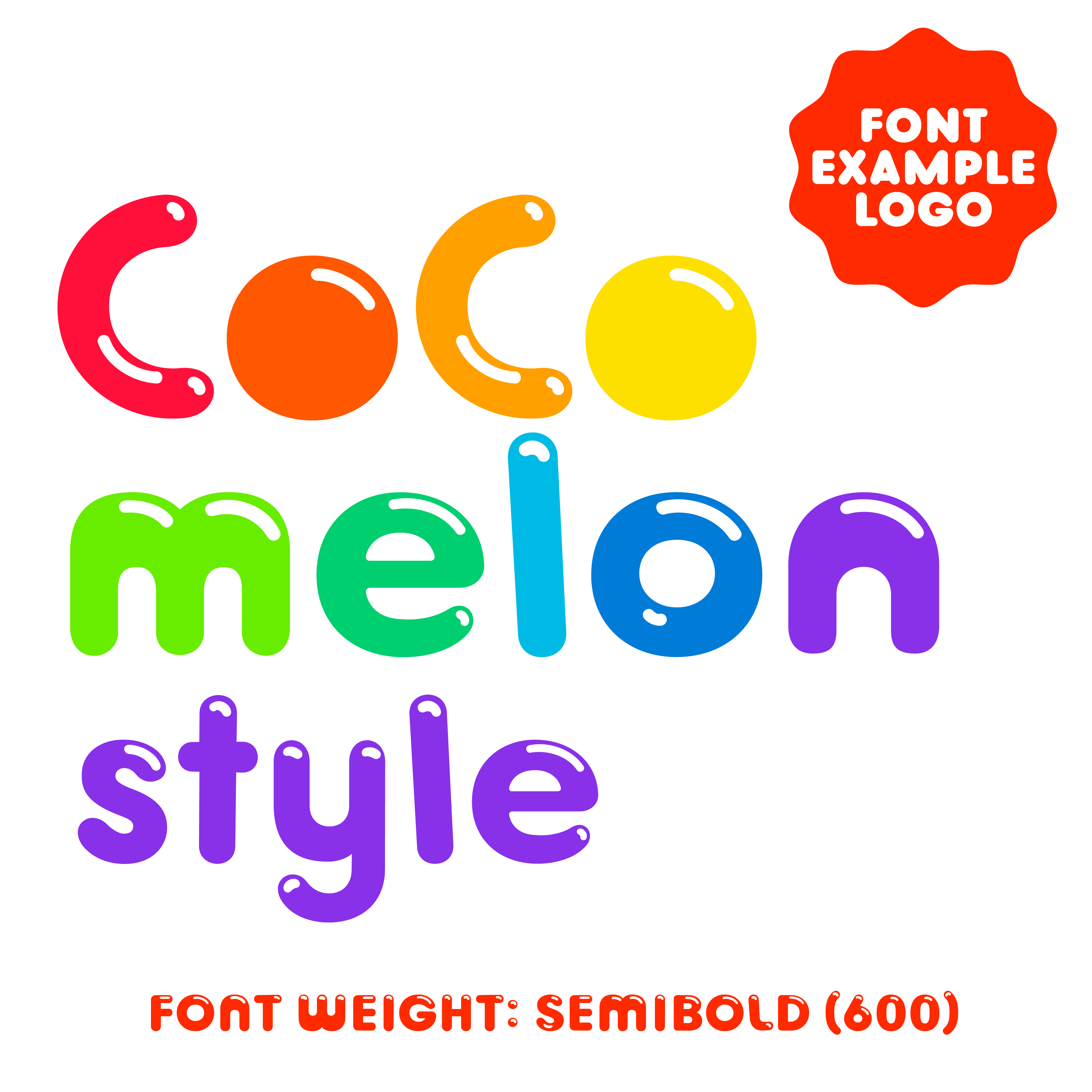 SemiBold (600) font weight for Cocomelon-style logo