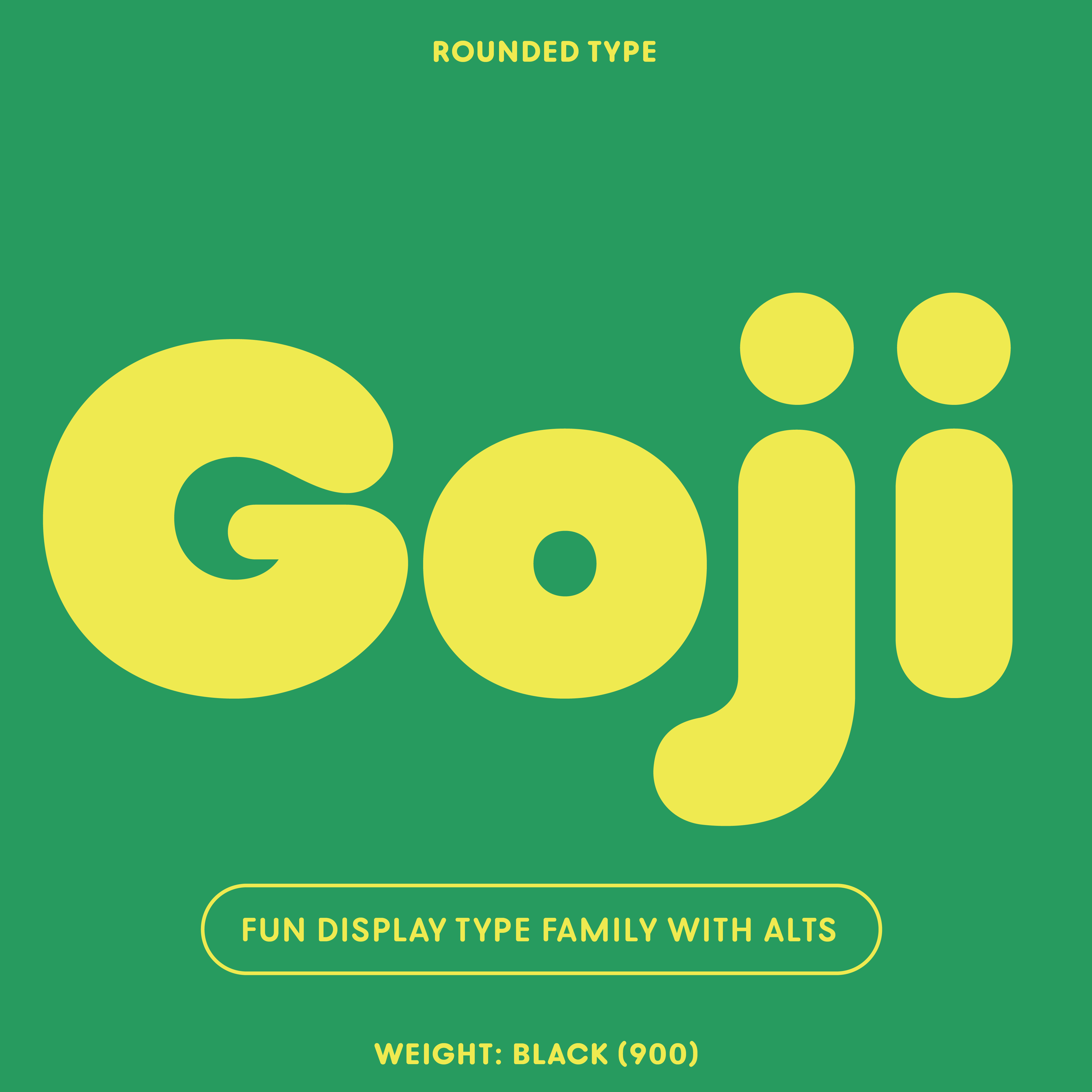 Goji—Friendly, rounded display font – Mojomox