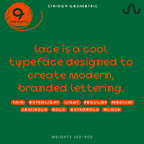 Logo and wordmark examples set in the Lace handwritten line font