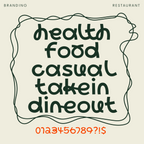Restaurant logo and wordmark examples set in the Lace handwritten line font