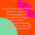 Loco font customization options