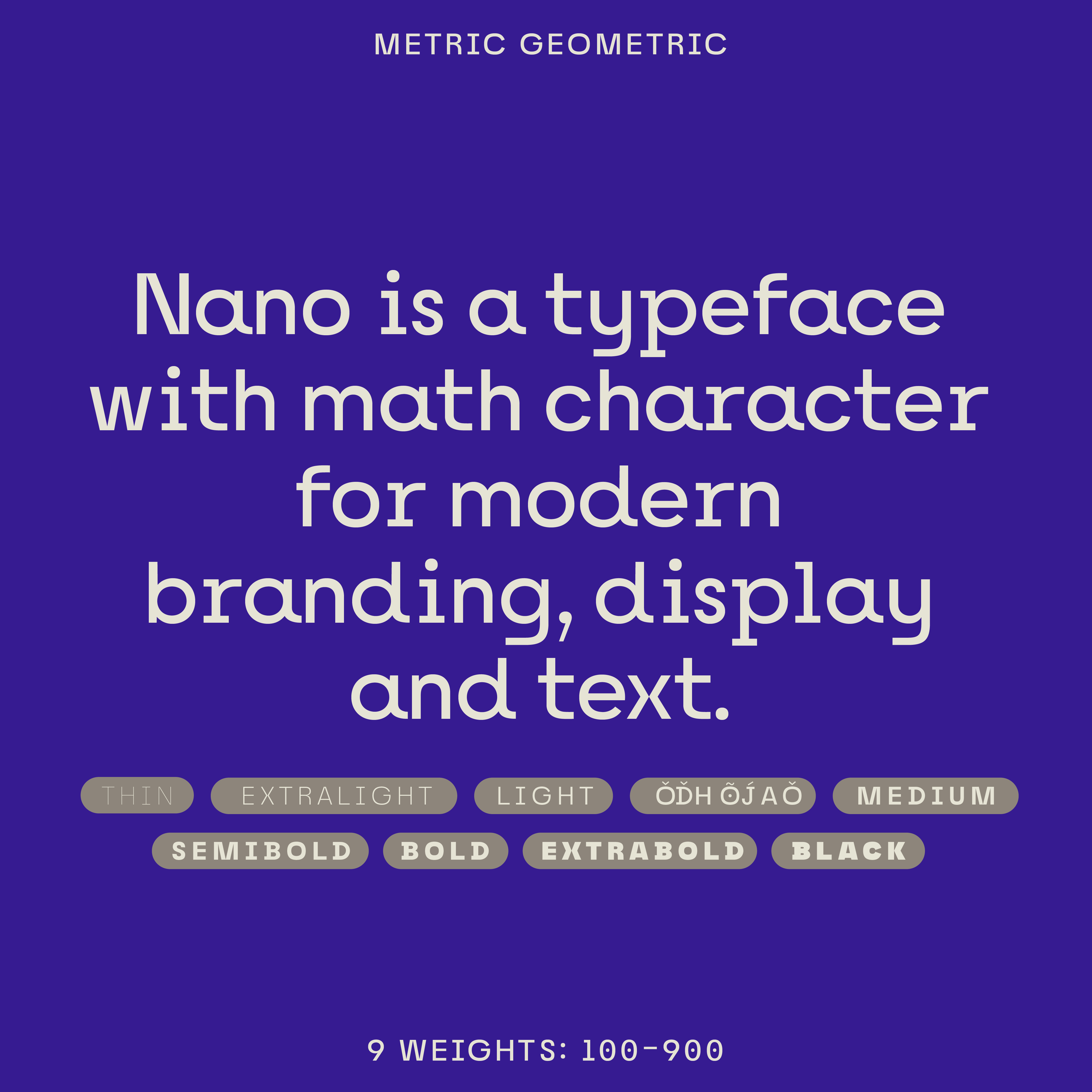 Nano font with math character