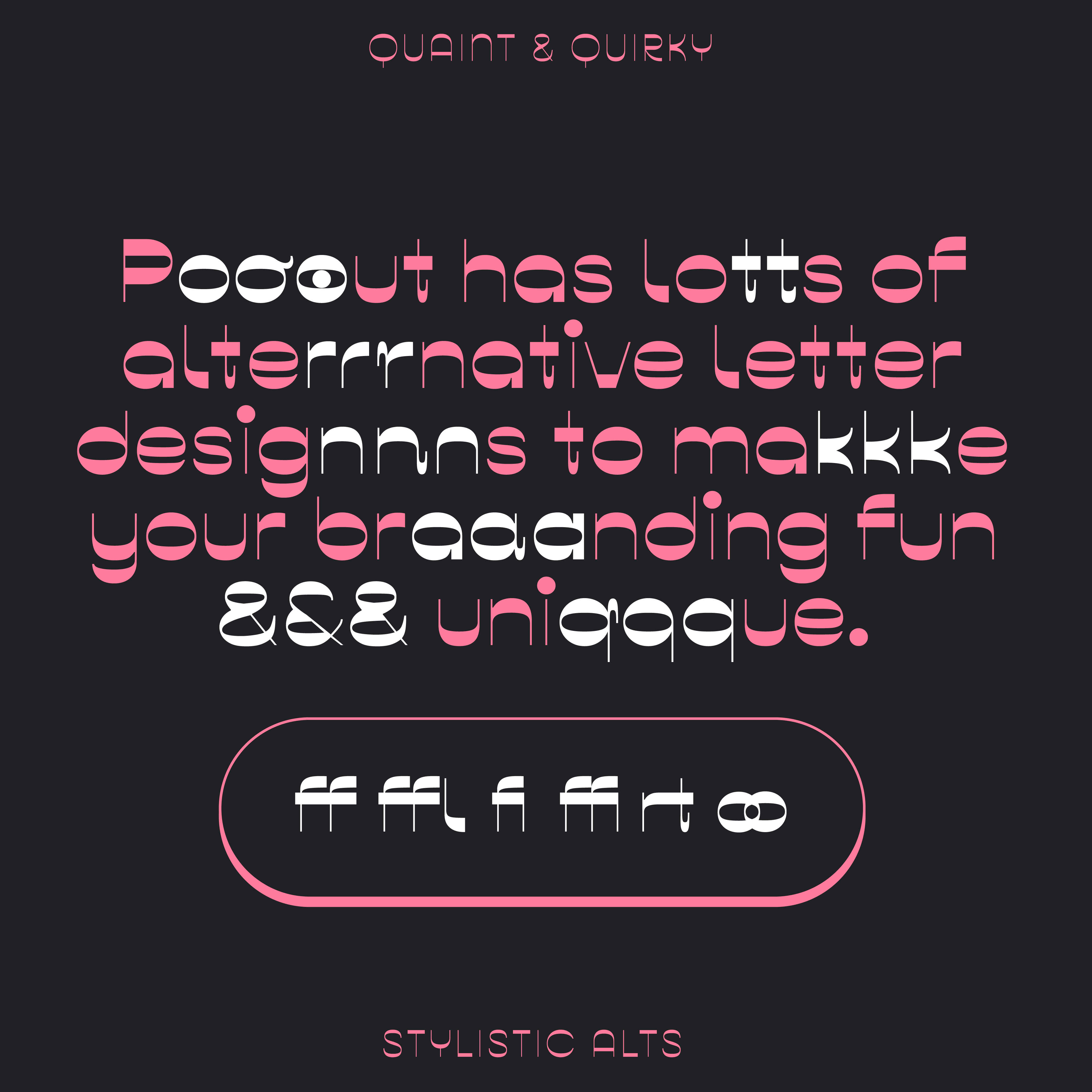 Pout—Fun reverse-contrast font – Mojomox