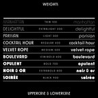 Art Deco font in 9 weights, Thin to Black