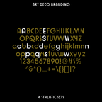 Art Deco font with stylistic sets