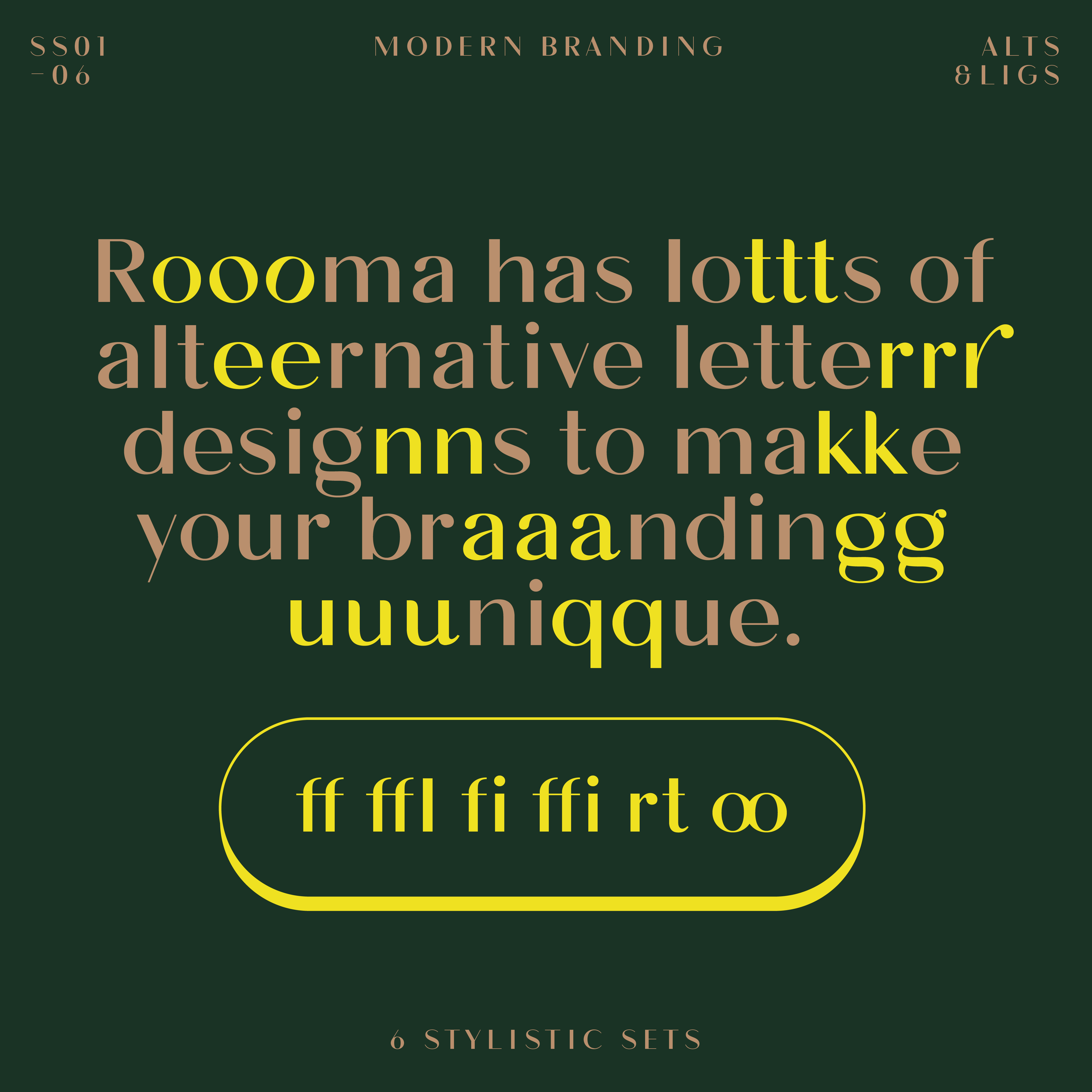 Roma—Sans-serif contrast typeface