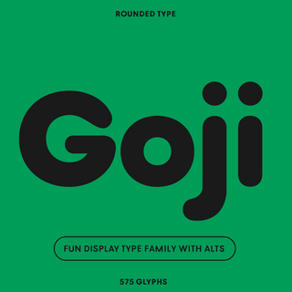 Goji, friendly, rounded font